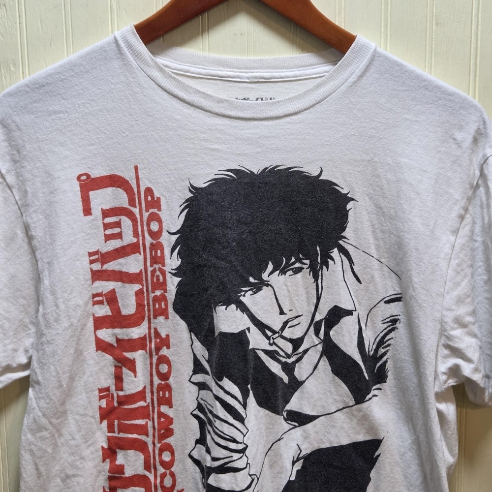 Crunchyroll Cowboy Bebop Shirt Mens Medium White Spike Graphic Anime Tee